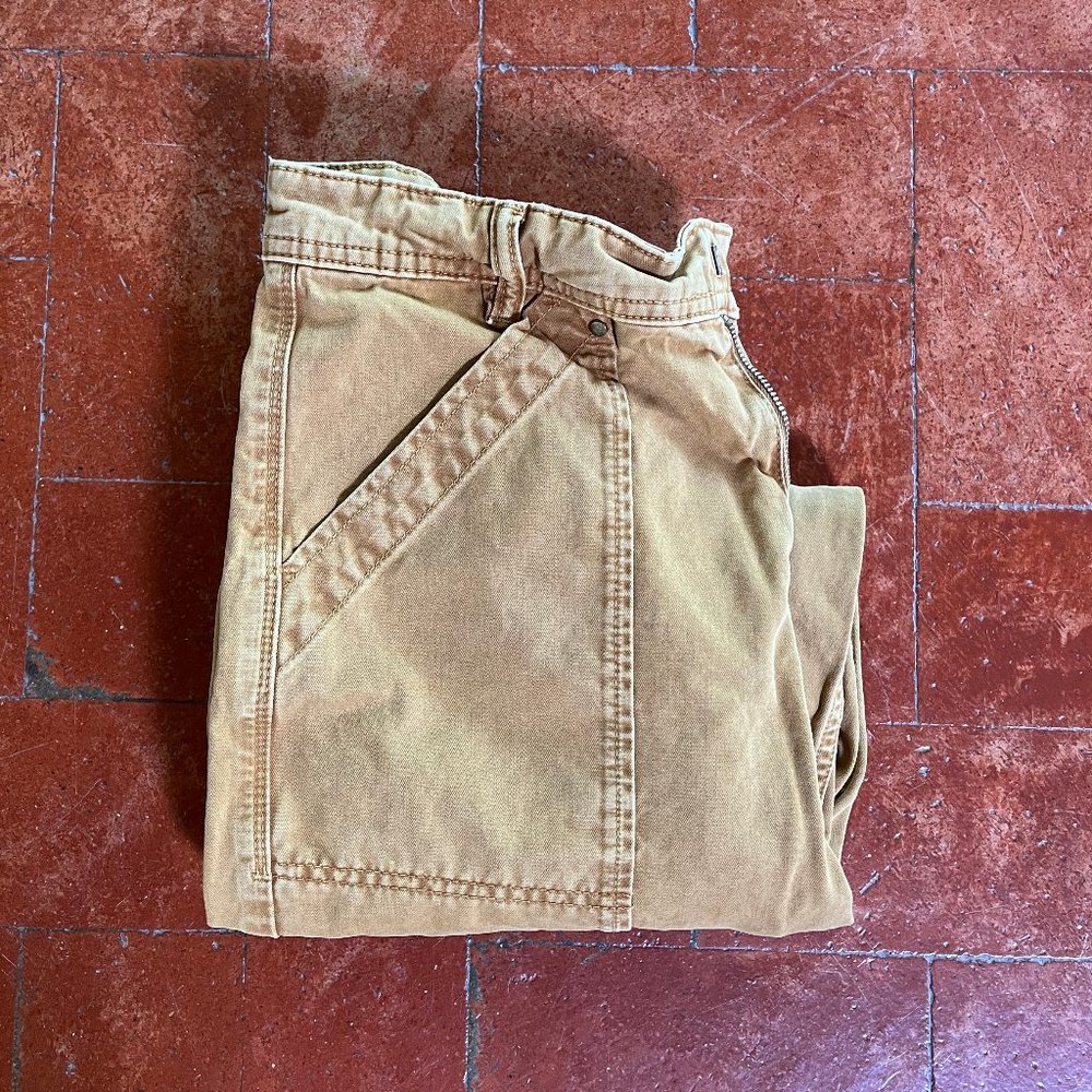 AllSaints Cropped Cargo Pants Ochre Color - Size 28